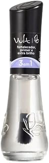 Vult Unhas,3 Em 1 Fort. Primer e Extra Brilho