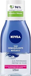 NIVEA Demaquilante Bifásico 125ml, Remove Maquiagem à Prova D’água, Protege Cílios, Gentil com a Pele